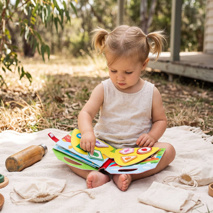 Montessori Farm Busy Book with Finger Puppets