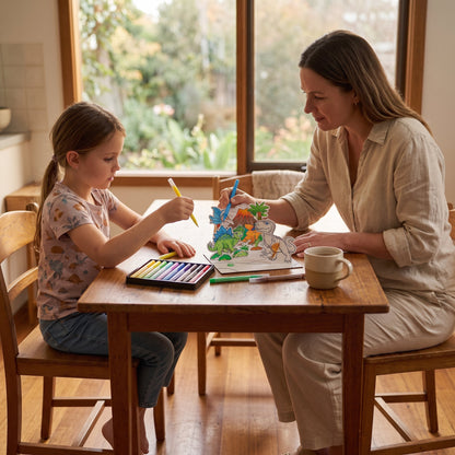 3D Pop-Up Coloring Book for Kids with Watercolour Pens