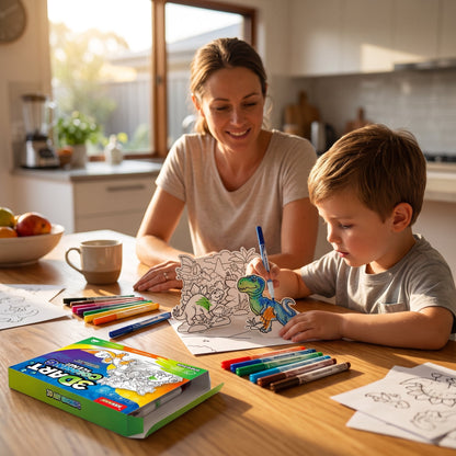 3D Pop-Up Coloring Book for Kids with Watercolour Pens