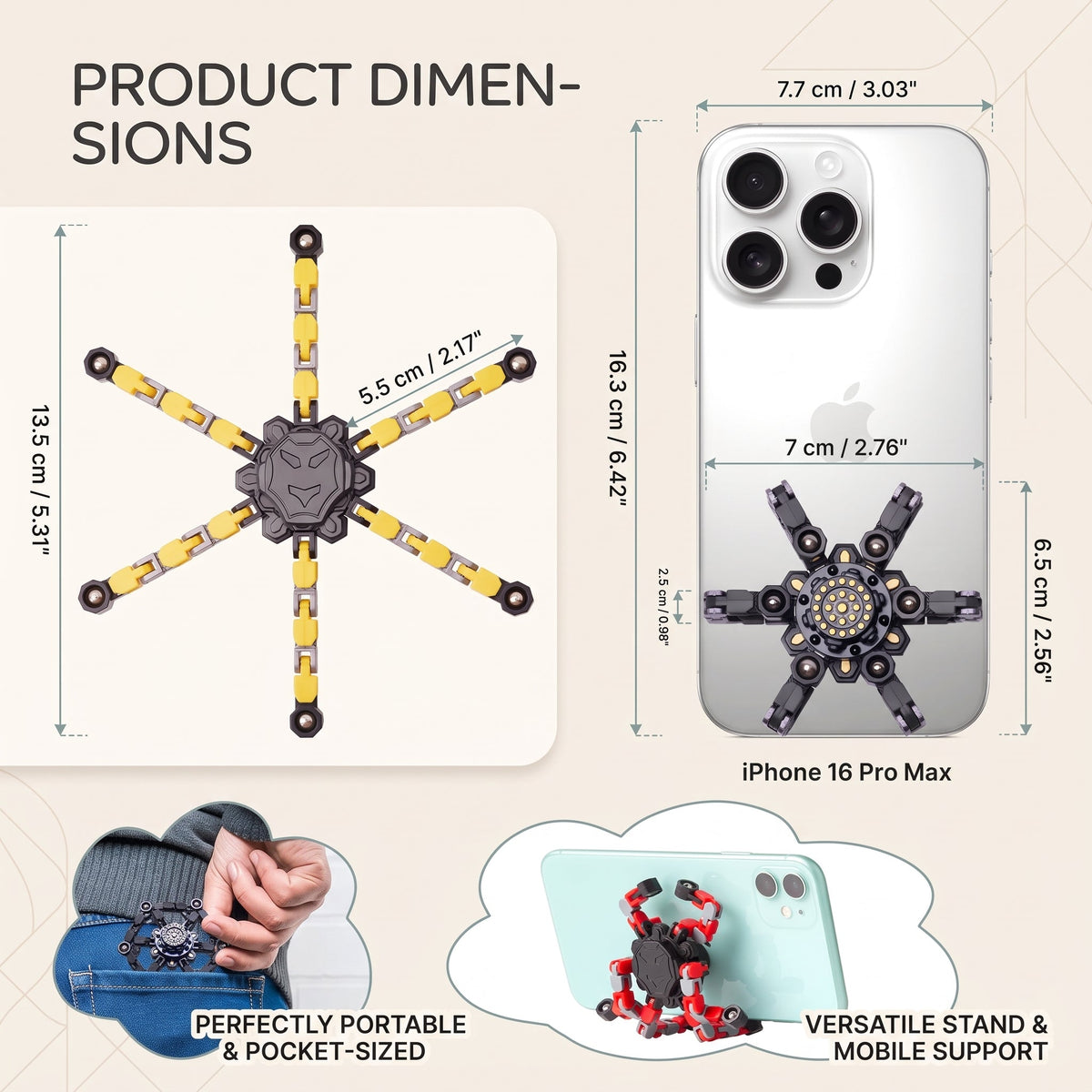 Transformable Fidget Spinner Toy for Kids