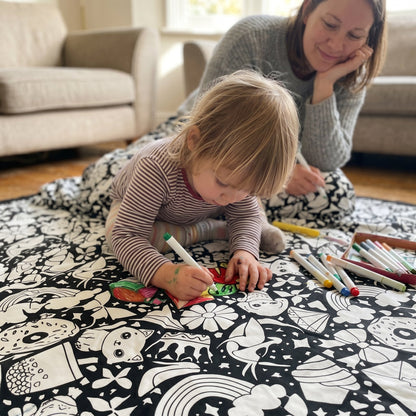 DIY Coloring Blanket with Fabric Markers