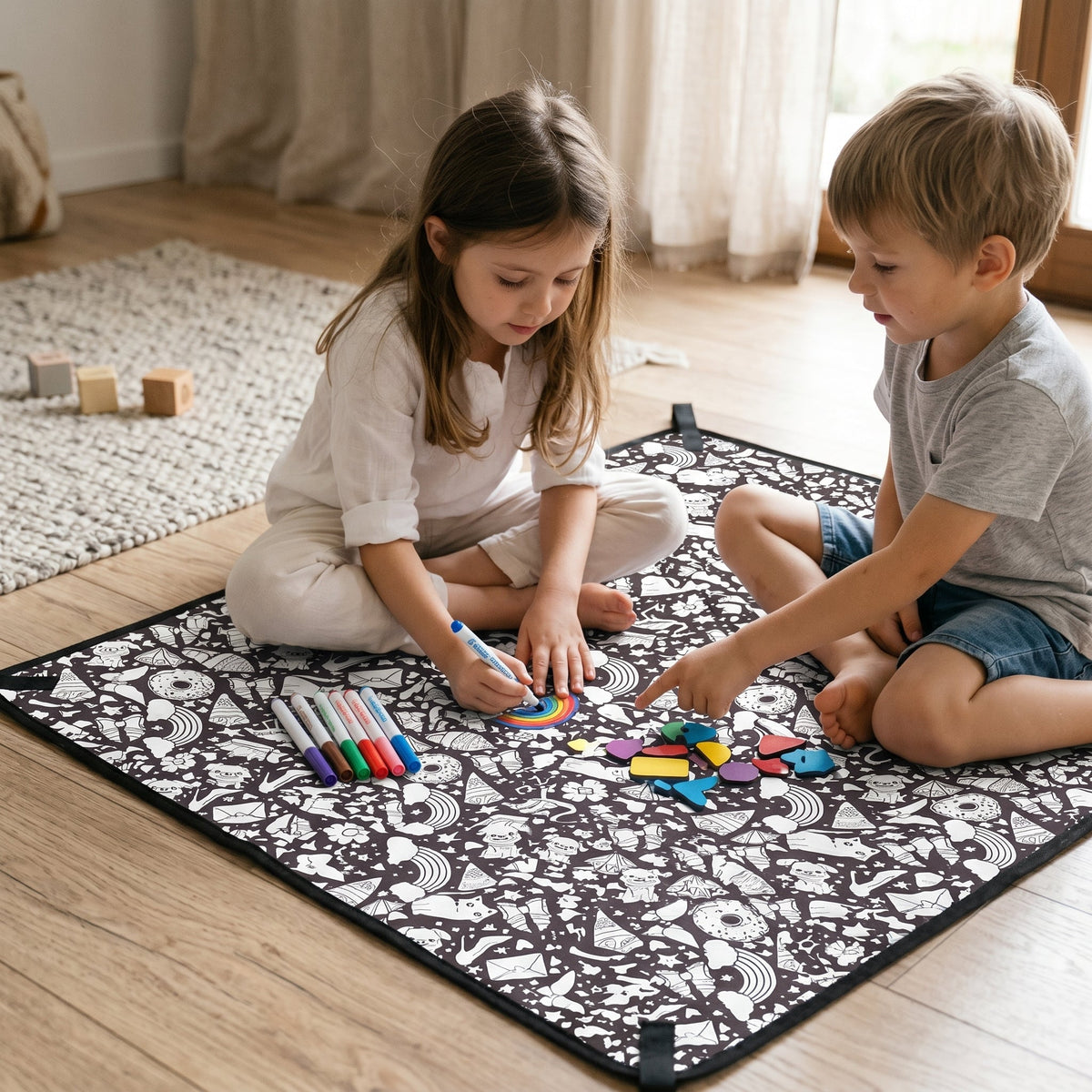 DIY Coloring Blanket with Fabric Markers