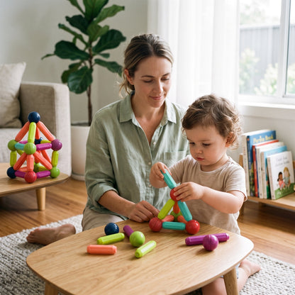 Magnetic Building Sticks & Balls Set for Kids