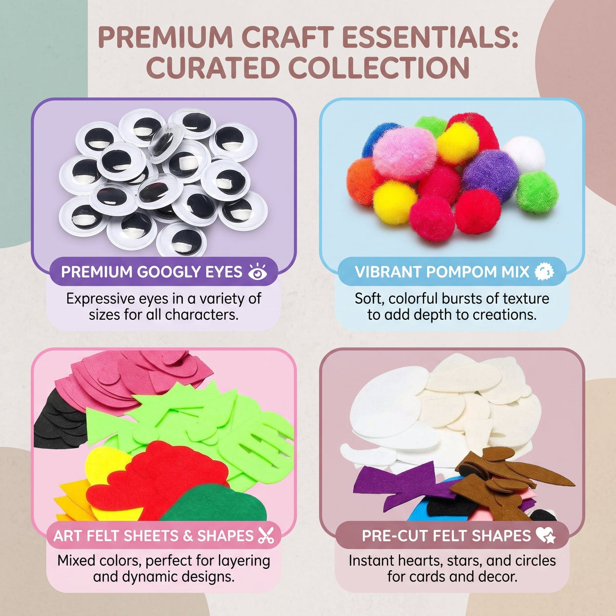 DIY Animal Hand Puppet Making Kit for Kids (6 Puppet Bases)