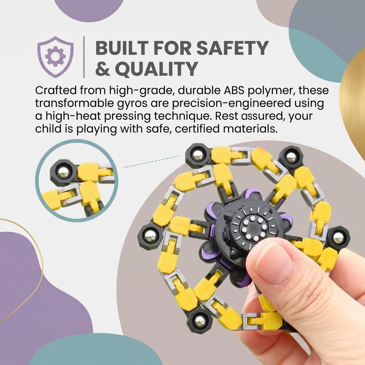 Transformable Fidget Spinner Toy for Kids