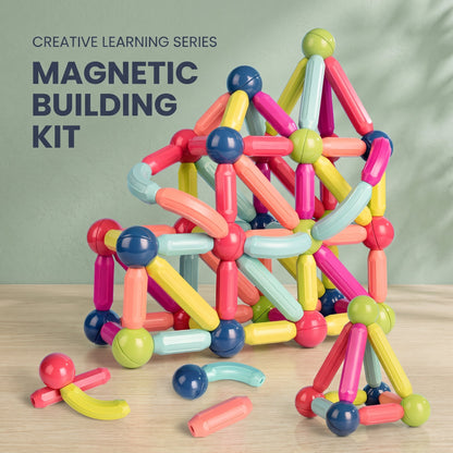 Magnetic Building Sticks & Balls Set for Kids