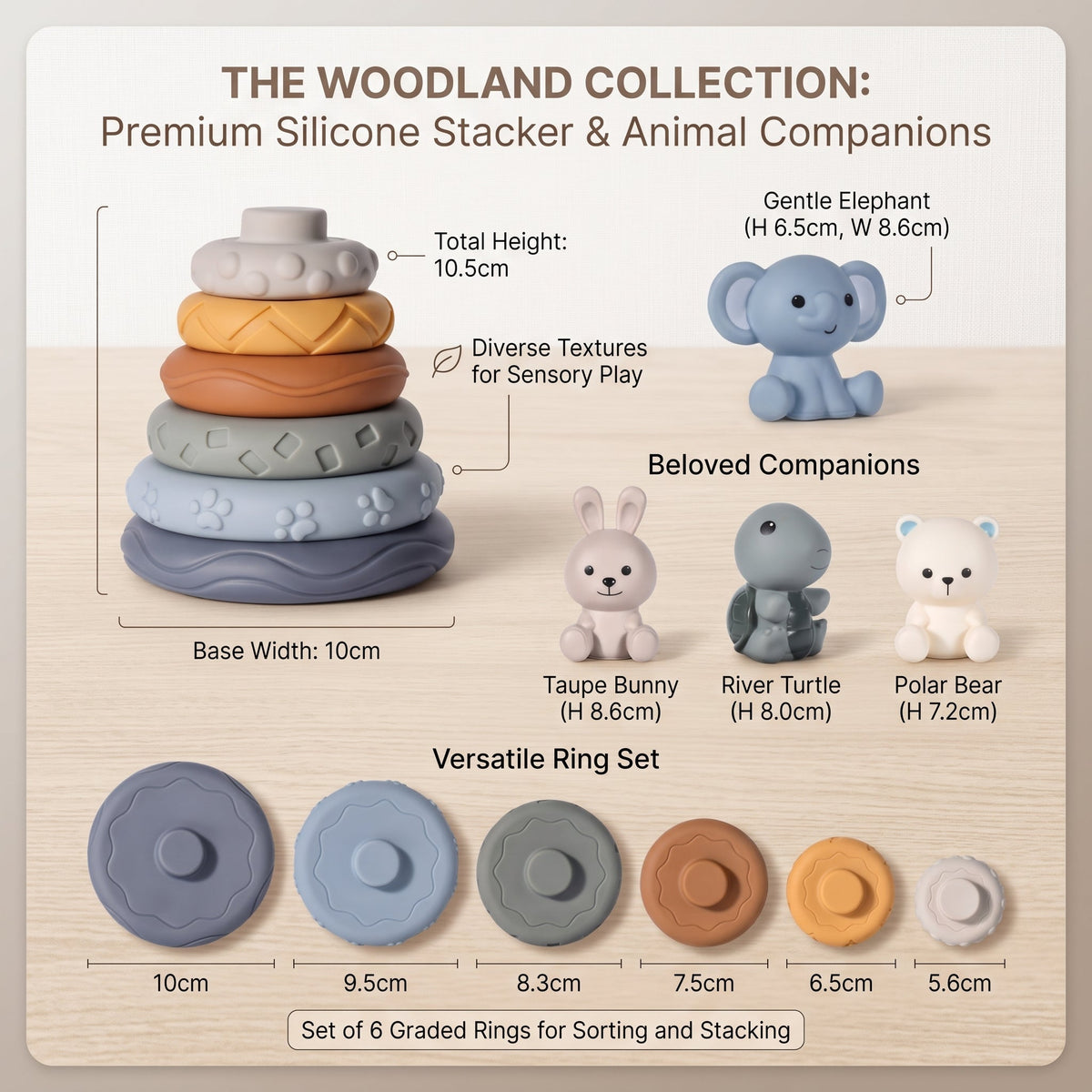 Koala Montessori Stacking & Teething Set