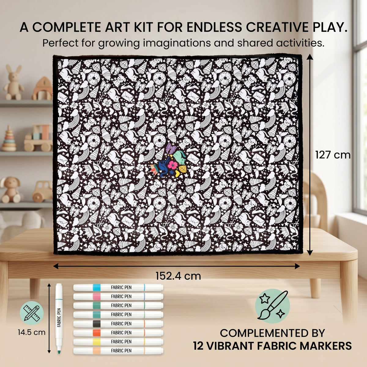 DIY Coloring Blanket with Fabric Markers