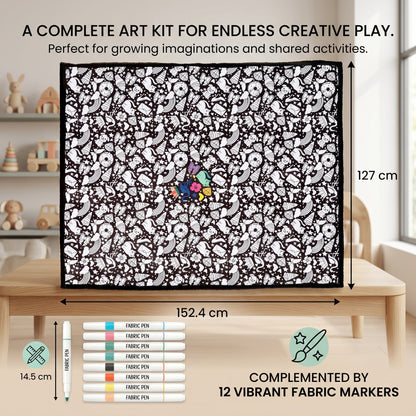 DIY Coloring Blanket with Fabric Markers