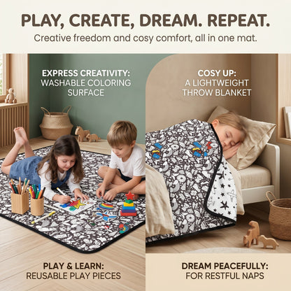 DIY Coloring Blanket with Fabric Markers