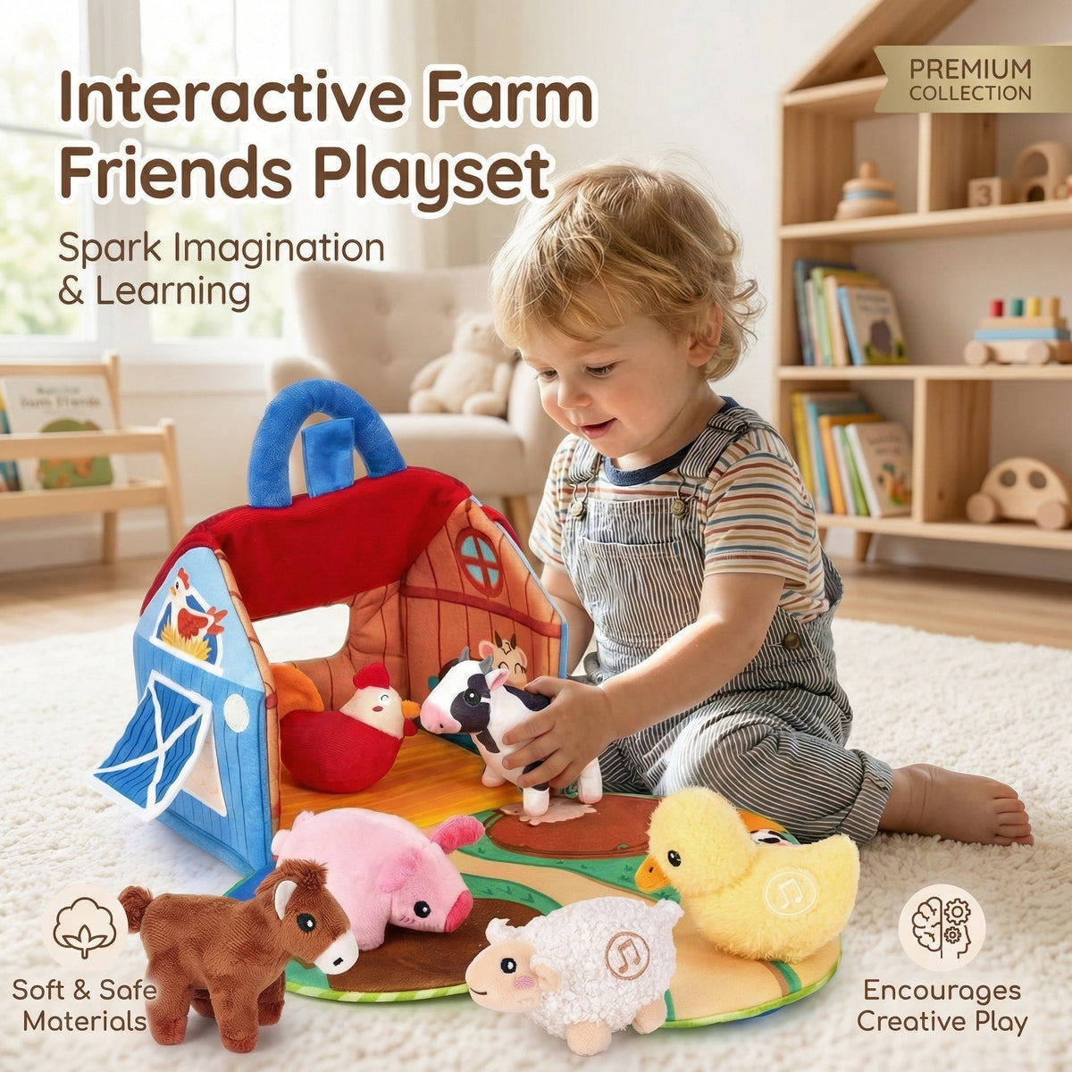 Plush Farm Animals with Sounds
