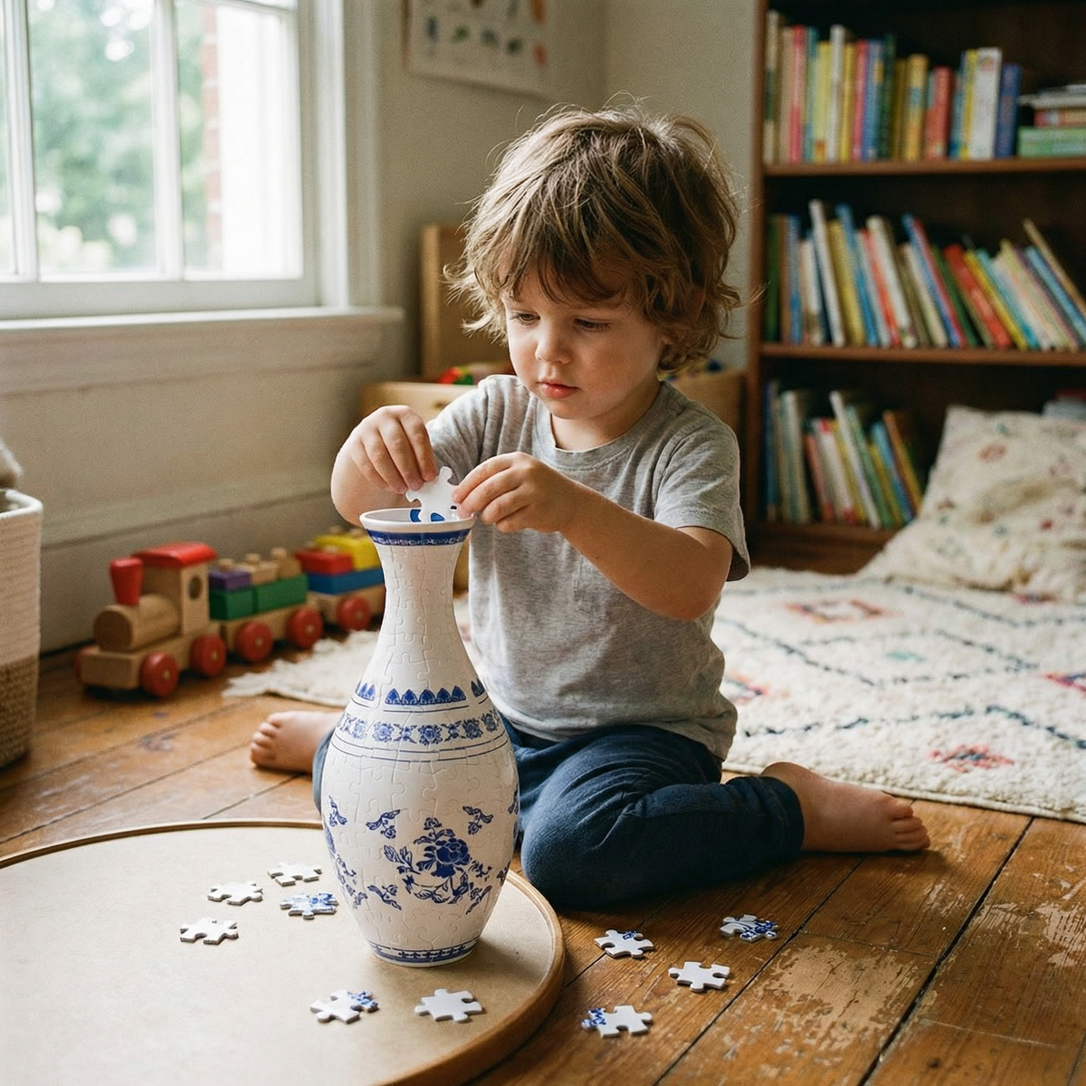 DIY Puzzle Flower Vase