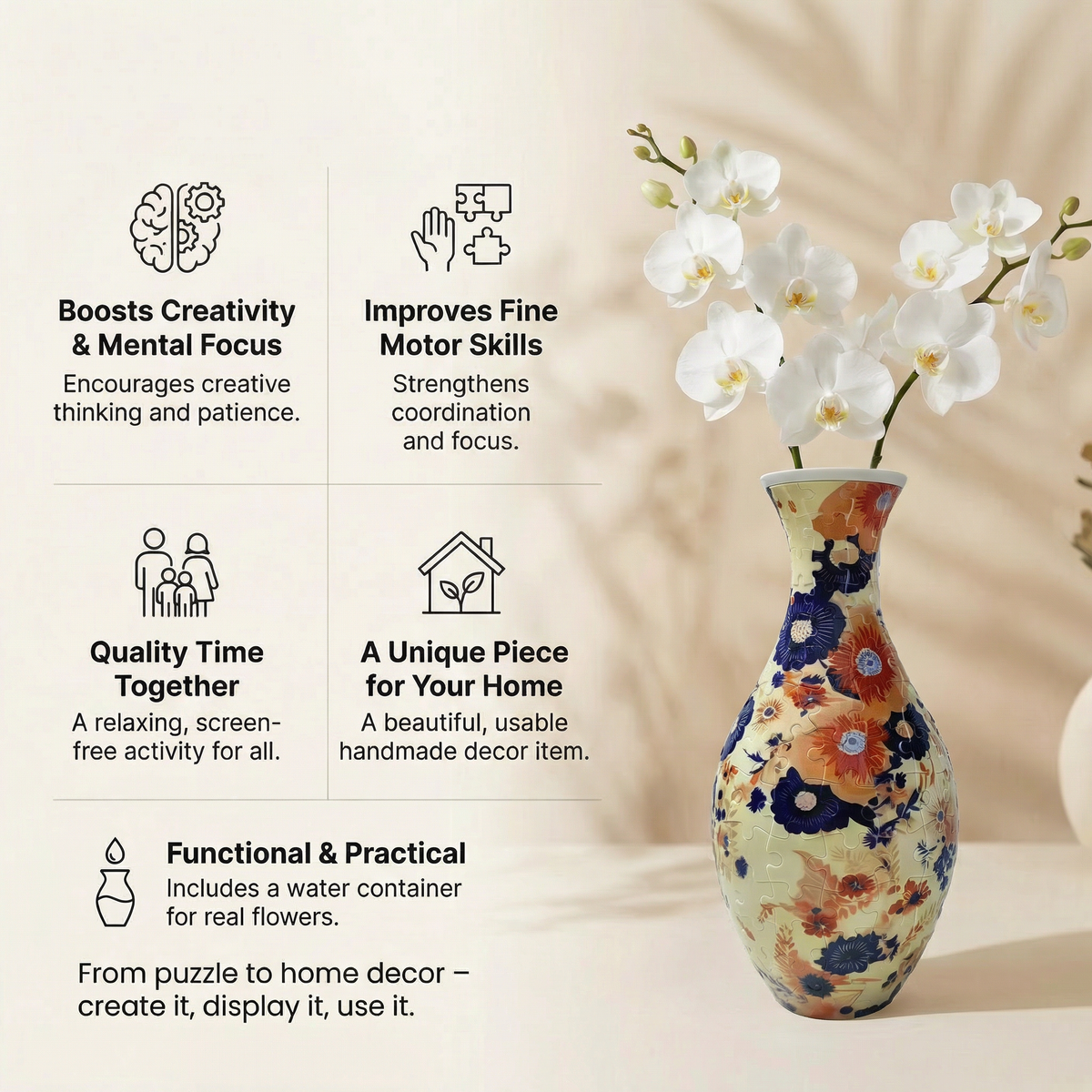 DIY Puzzle Flower Vase