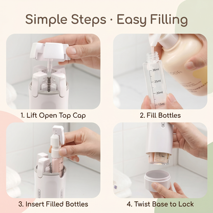 4 in 1 Refillable Travel Bottles