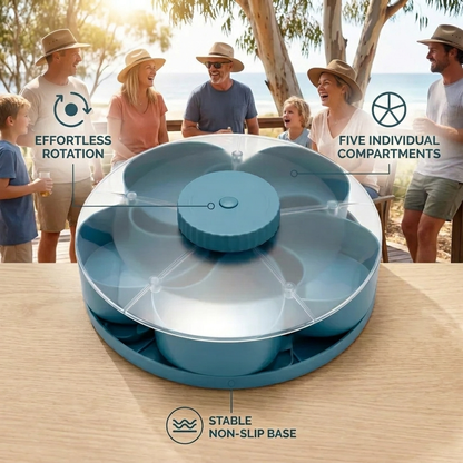 Rotating Serving Tray for Snacks