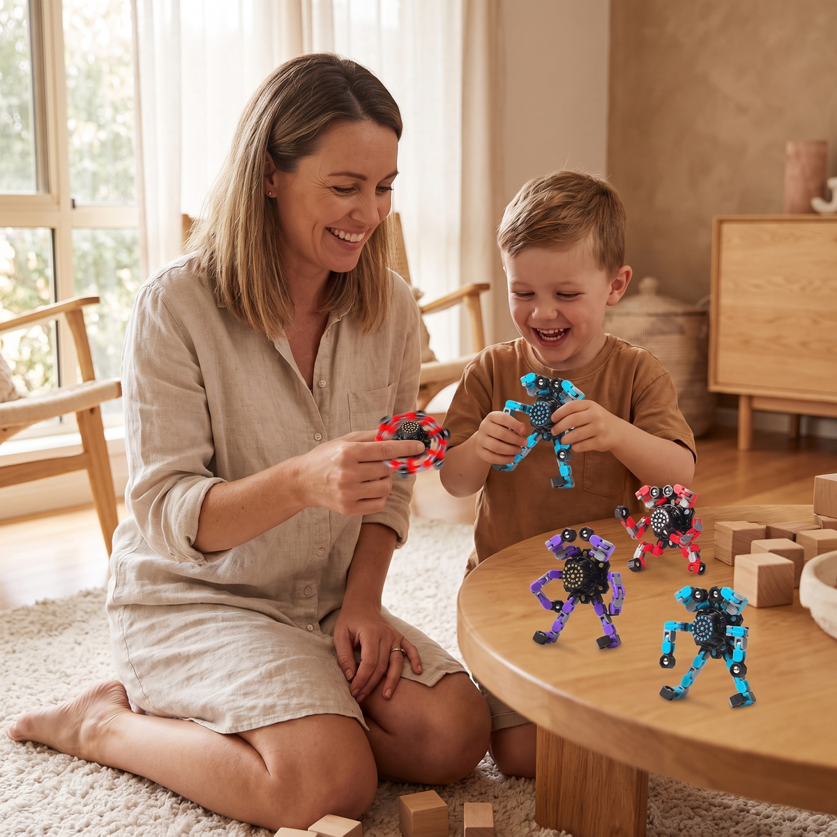 Transformable Fidget Spinner Toy for Kids
