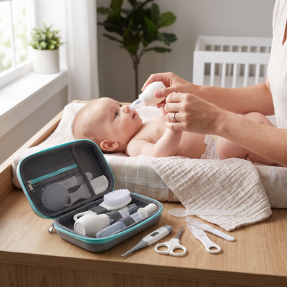 8-Piece Baby Healthcare & Grooming Kit with Storage Case
