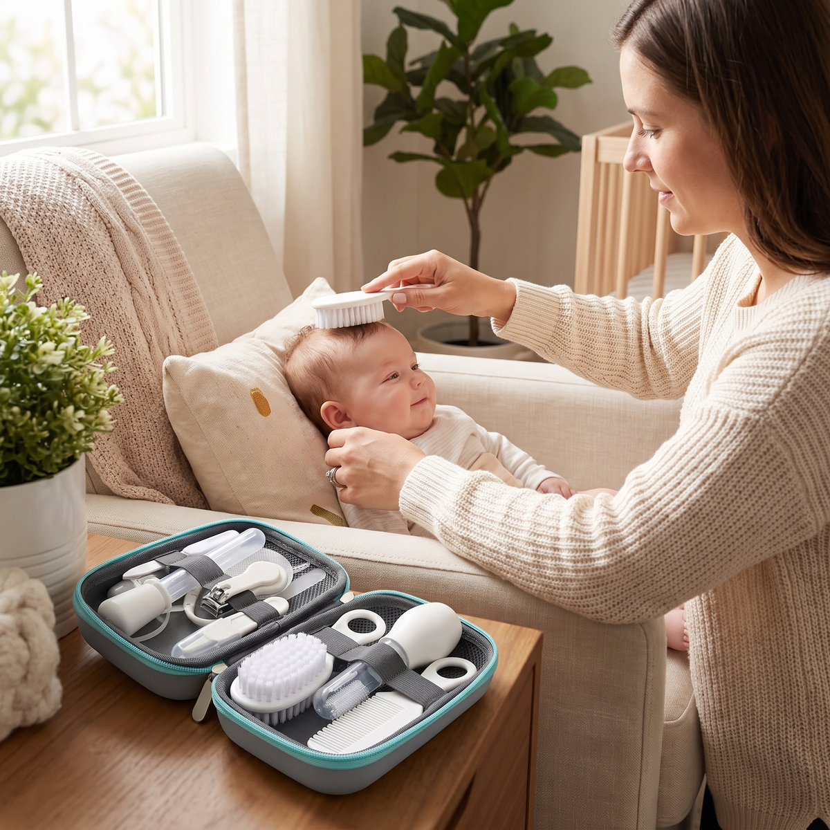 8-Piece Baby Healthcare & Grooming Kit with Storage Case