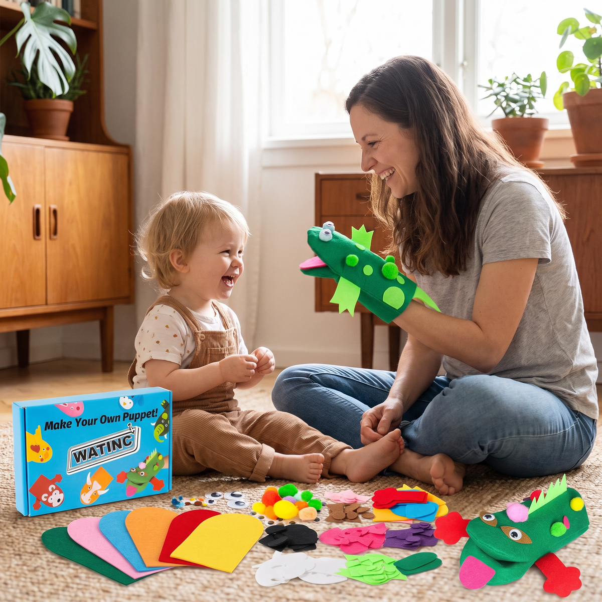 DIY Animal Hand Puppet Making Kit for Kids (6 Puppet Bases)