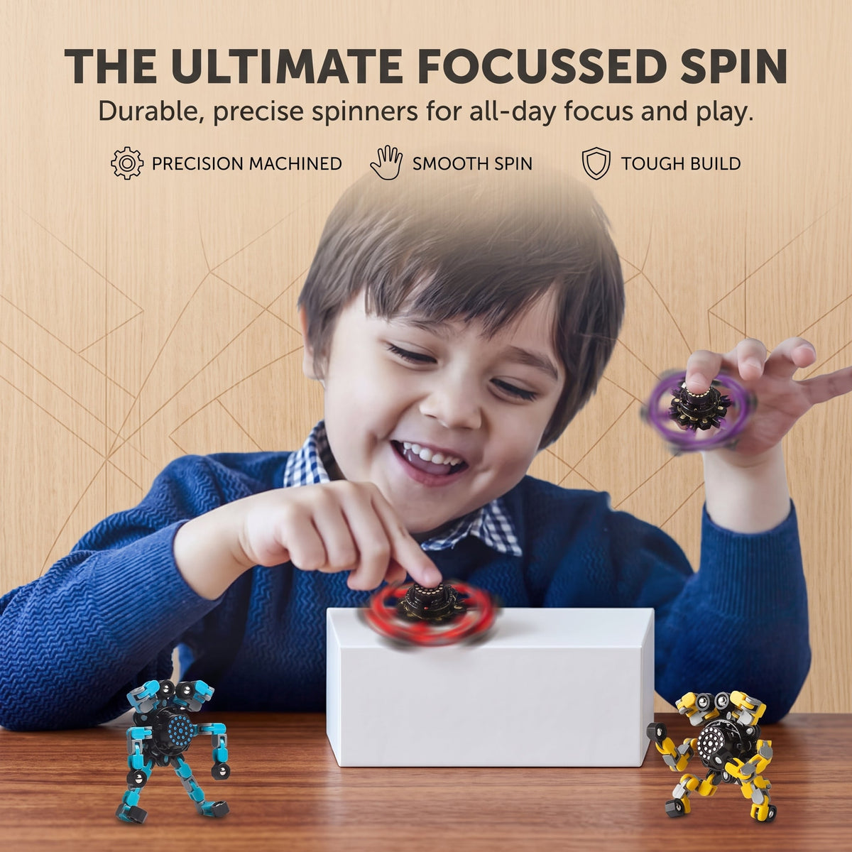 Transformable Fidget Spinner Toy for Kids